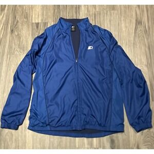 STARTER Size M‎ Blue Full Zip Up Sweater #C592